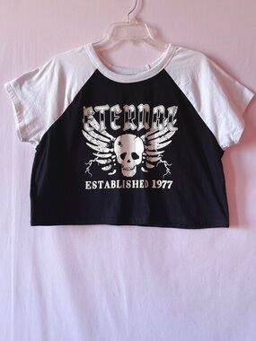 Ziv + Liv Eternal Crop Skull Tee 💀🖤